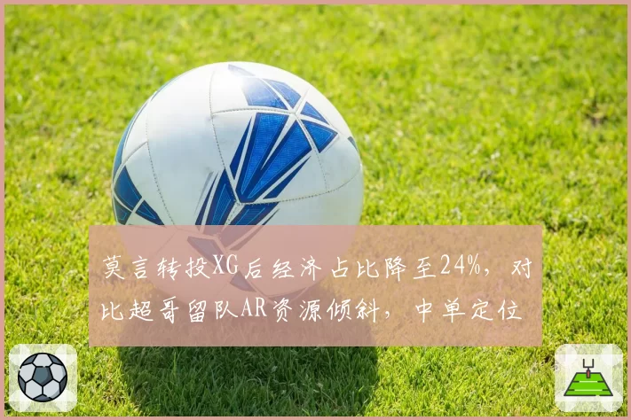 莫言转投XG后经济占比降至24%，对比超哥留队AR资源倾斜，中单定位差异